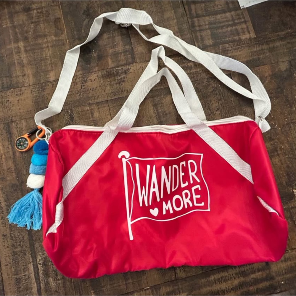 Red Wander More Tote Bag